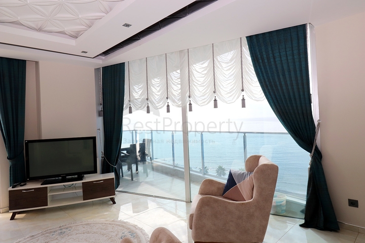 اطلالة بحر مباشرة - شقة طابق مرتفع - ضمن مجمع فاخر - في مهموتلار / الانيا 