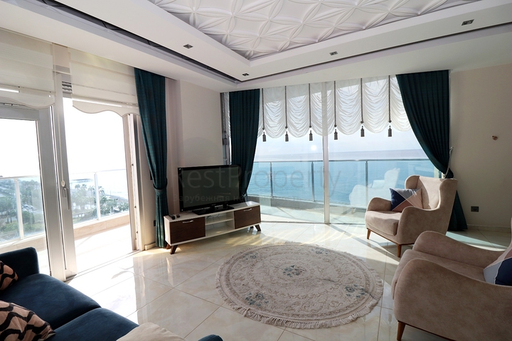 اطلالة بحر مباشرة - شقة طابق مرتفع - ضمن مجمع فاخر - في مهموتلار / الانيا 