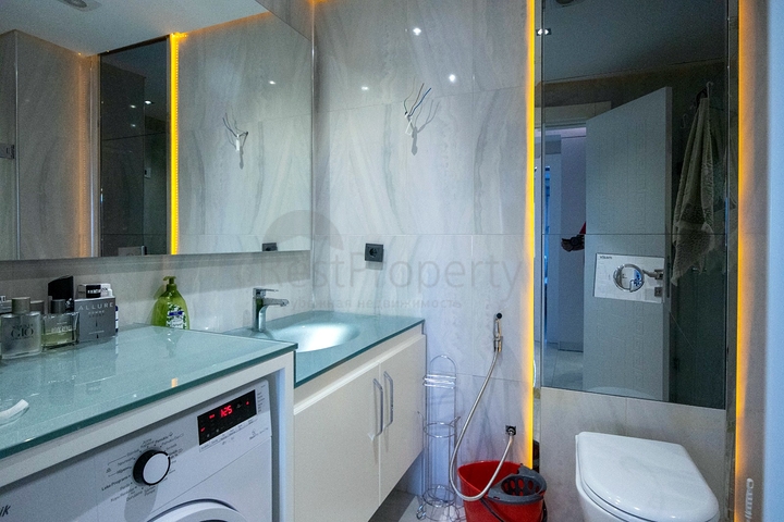 اطلالة بحر مباشرة - شقة طابق مرتفع - ضمن مجمع فاخر - في مهموتلار / الانيا 