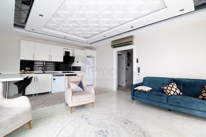 اطلالة بحر مباشرة - شقة طابق مرتفع - ضمن مجمع فاخر - في مهموتلار / الانيا 