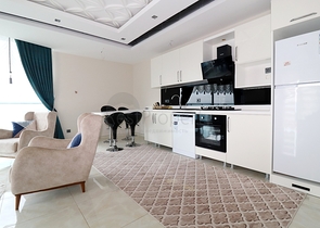 اطلالة بحر مباشرة - شقة طابق مرتفع - ضمن مجمع فاخر - في مهموتلار / الانيا 