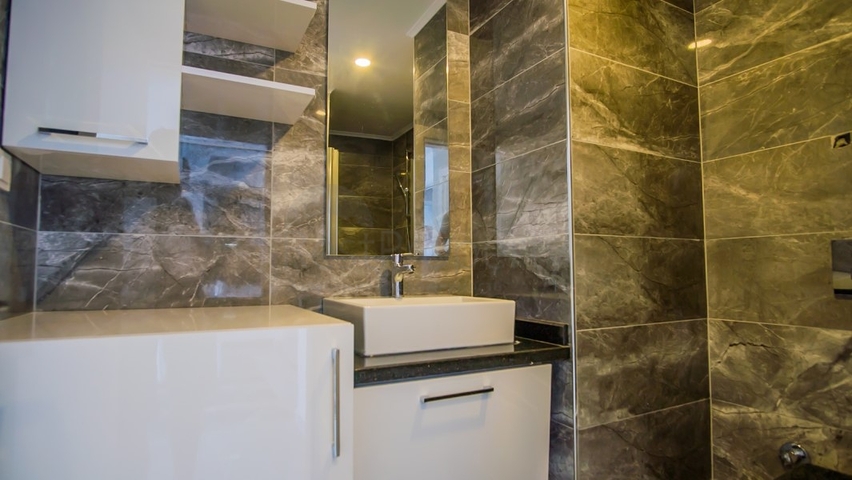 طابق مرتفع - شقة 1+1 - مفروشة - قريبة من البحر - في مهموتلار / الانيا 