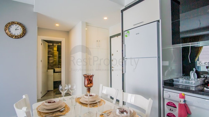 طابق مرتفع - شقة 1+1 - مفروشة - قريبة من البحر - في مهموتلار / الانيا 