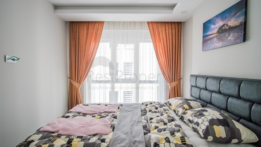 طابق مرتفع - شقة 1+1 - مفروشة - قريبة من البحر - في مهموتلار / الانيا 