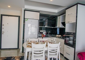 طابق مرتفع - شقة 1+1 - مفروشة - قريبة من البحر - في مهموتلار / الانيا 