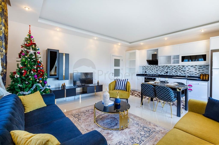 طابق مرتفع - مجمع حديث - شقة 2 غرفة وصالة -مفروشة - في مهموتلار / الانيا 