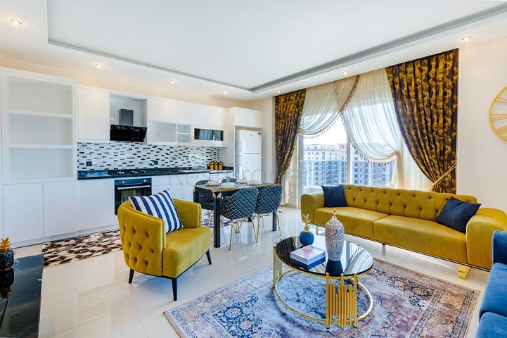 طابق مرتفع - مجمع حديث - شقة 2 غرفة وصالة -مفروشة - في مهموتلار / الانيا 