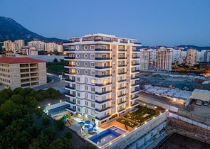 طابق مرتفع - مجمع حديث - شقة 2 غرفة وصالة -مفروشة - في مهموتلار / الانيا 