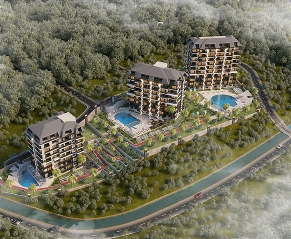 شقق بالتقسيط - ضمن مجمع قيد الانشاء في الانيا 