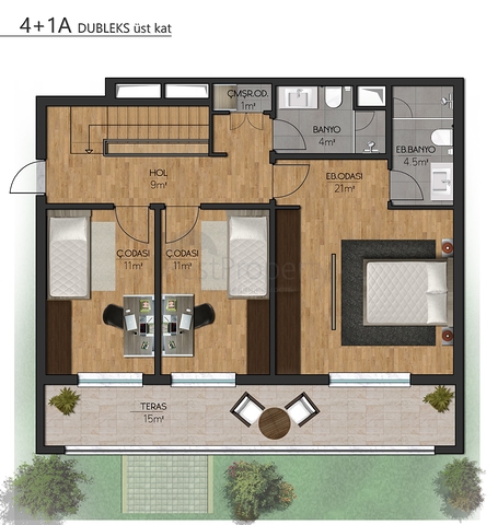 شقق فسيحة من 4 غرف نوم في وسط المدينة