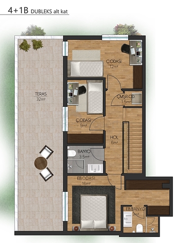 شقق فسيحة من 4 غرف نوم في وسط المدينة
