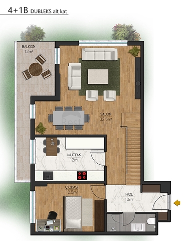 شقق فسيحة من 4 غرف نوم في وسط المدينة