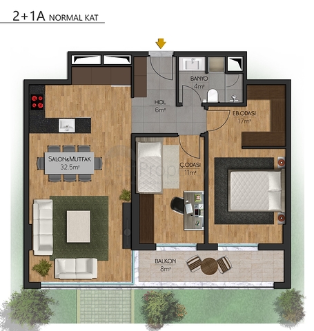 شقق فسيحة من 4 غرف نوم في وسط المدينة
