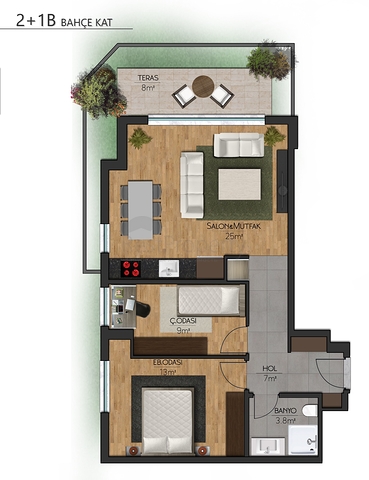 شقق فسيحة من 4 غرف نوم في وسط المدينة