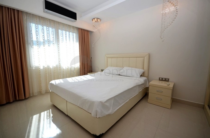 اطلالة بحر - شقة ضمن مجمع فاخر يضم كافة الخدمات - تصميم 1+1 - في مهموتلار / الانيا 