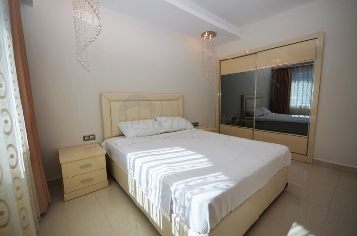 اطلالة بحر - شقة ضمن مجمع فاخر يضم كافة الخدمات - تصميم 1+1 - في مهموتلار / الانيا 