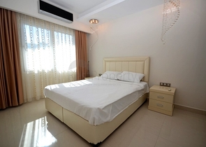 اطلالة بحر - شقة ضمن مجمع فاخر يضم كافة الخدمات - تصميم 1+1 - في مهموتلار / الانيا 