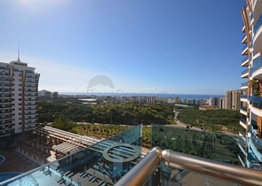 اطلالة بحر - شقة ضمن مجمع فاخر يضم كافة الخدمات - تصميم 1+1 - في مهموتلار / الانيا 