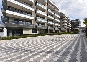 قريب من البحر وضمن مجمع حديث - دوبلكس 2 غرفة وصالة مع الاثاث - في كارجي جاك / الانيا 