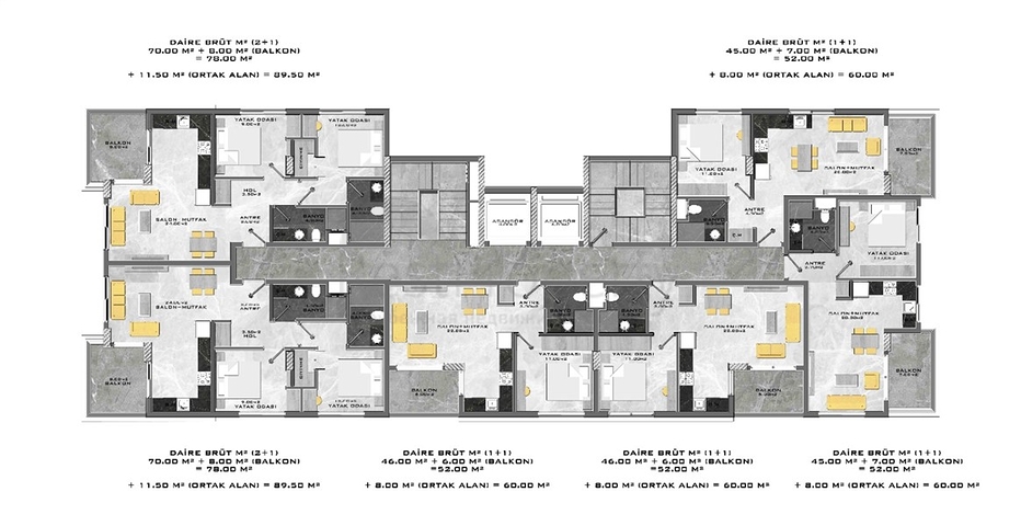 ادفع 30% - وقسط باقي المبلغ بدون فوائد - شقق قيد الانشاء في مهموتلار / الانيا 