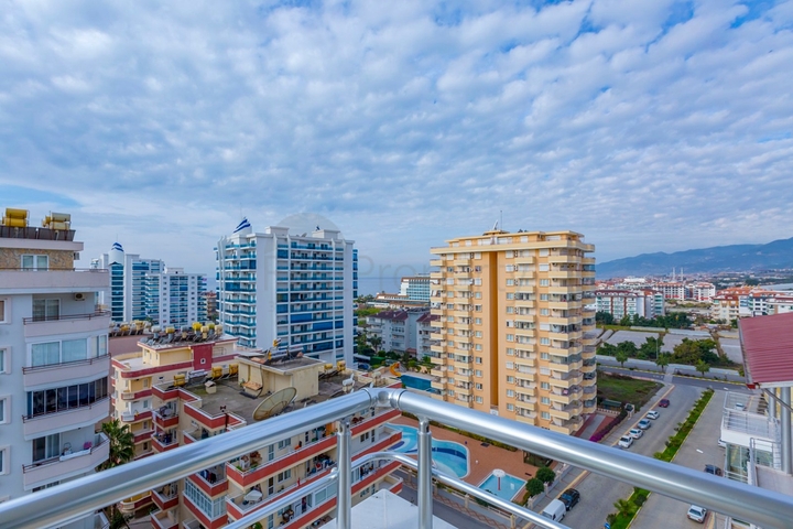 طابق مرتفع - شقة غرفتين وصالة - مفروشة - في مهموتلار / الانيا 