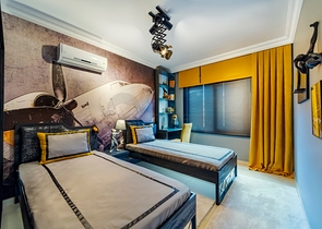 طابق مرتفع - شقة غرفتين وصالة - مفروشة - في مهموتلار / الانيا 