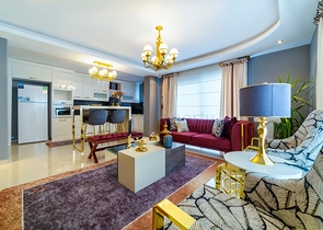 طابق مرتفع - شقة غرفتين وصالة - مفروشة - في مهموتلار / الانيا 