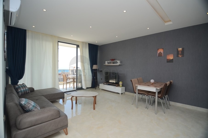 مجمع فاخر - ضمن اول صف على البحر - شقة 1+1 - في مهموتلار / الانيا 