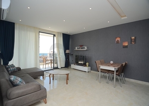 مجمع فاخر - ضمن اول صف على البحر - شقة 1+1 - في مهموتلار / الانيا 