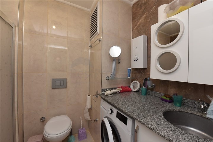 شقة غرفة وصالة مفروشة - بالكون مغلق - ضمن مجمع - في مهموتلار / الانيا 