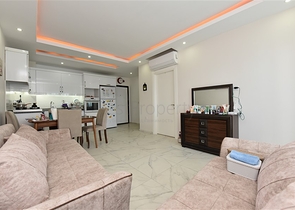 شقة غرفة وصالة مفروشة - بالكون مغلق - ضمن مجمع - في مهموتلار / الانيا 