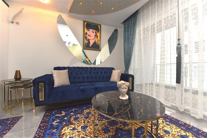 شقة غرفة وصالة -طابق مرتفع - اثاث جديد - في مهموتلار / الانيا 