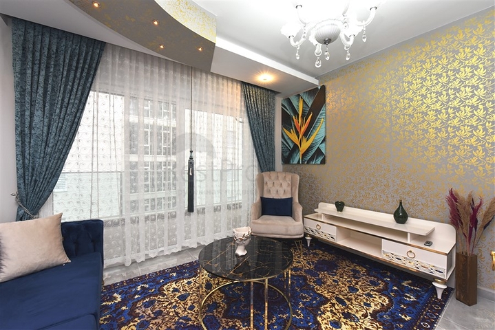 شقة غرفة وصالة -طابق مرتفع - اثاث جديد - في مهموتلار / الانيا 