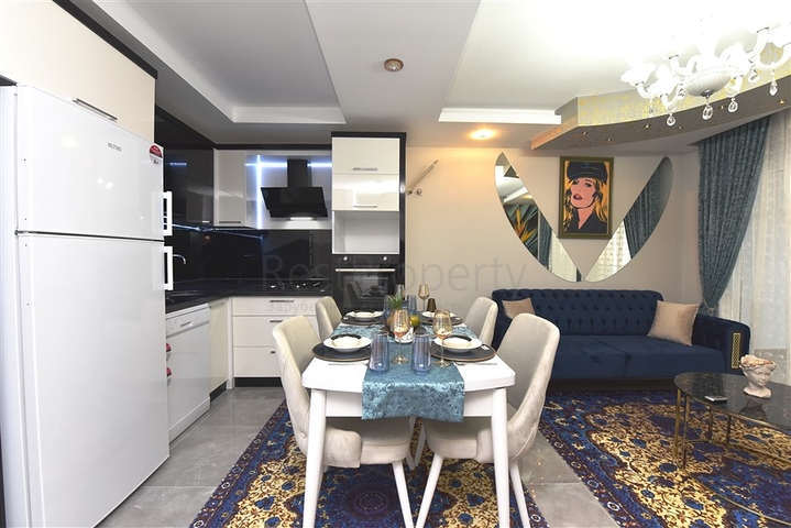 شقة غرفة وصالة -طابق مرتفع - اثاث جديد - في مهموتلار / الانيا 