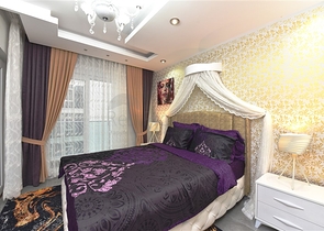 شقة غرفة وصالة -طابق مرتفع - اثاث جديد - في مهموتلار / الانيا 