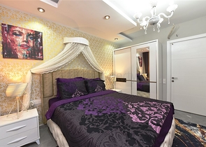 شقة غرفة وصالة -طابق مرتفع - اثاث جديد - في مهموتلار / الانيا 