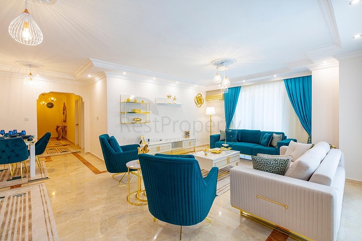 طابق مرتفع - شقة مؤثثة - تصميم 1+2 - في مهوتلار / الانيا 