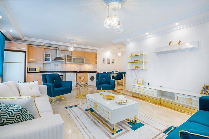 طابق مرتفع - شقة مؤثثة - تصميم 1+2 - في مهوتلار / الانيا 