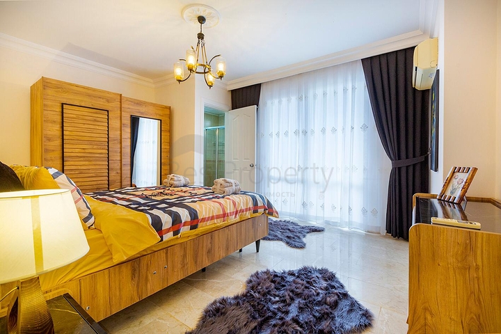 طابق مرتفع - شقة مؤثثة - تصميم 1+2 - في مهوتلار / الانيا 