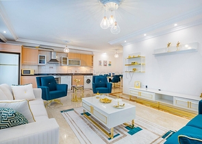 طابق مرتفع - شقة مؤثثة - تصميم 1+2 - في مهوتلار / الانيا 