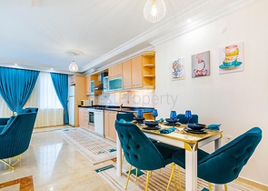 طابق مرتفع - شقة مؤثثة - تصميم 1+2 - في مهوتلار / الانيا 