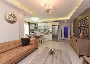 شقة 2 غرفة وصالة - مفروشة -ضمن مجمع فاخر -في افسلار / الانيا 