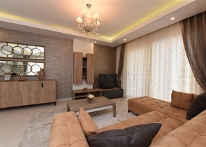 شقة 2 غرفة وصالة - مفروشة -ضمن مجمع فاخر -في افسلار / الانيا 