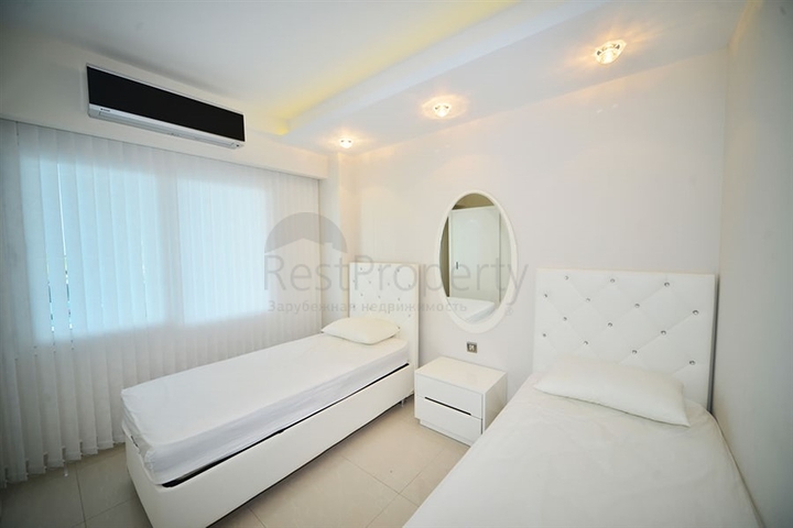 مجمع فاخر يضم شاطئ خاص  - شقة 2 غرفة وصالة - مؤثثة -في مهموتلار / الانيا 