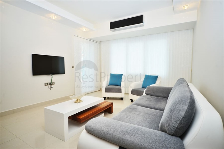 مجمع فاخر يضم شاطئ خاص  - شقة 2 غرفة وصالة - مؤثثة -في مهموتلار / الانيا 