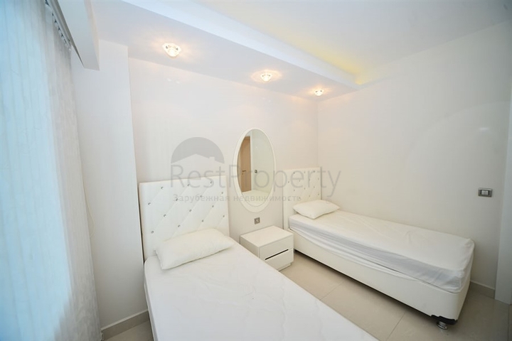 مجمع فاخر يضم شاطئ خاص  - شقة 2 غرفة وصالة - مؤثثة -في مهموتلار / الانيا 