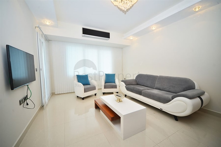 مجمع فاخر يضم شاطئ خاص  - شقة 2 غرفة وصالة - مؤثثة -في مهموتلار / الانيا 