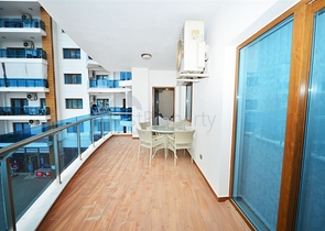 مجمع فاخر يضم شاطئ خاص  - شقة 2 غرفة وصالة - مؤثثة -في مهموتلار / الانيا 