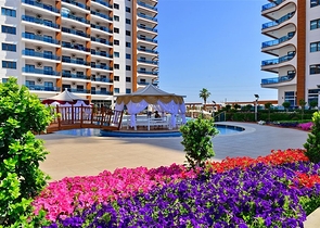 مجمع فاخر يضم شاطئ خاص  - شقة 2 غرفة وصالة - مؤثثة -في مهموتلار / الانيا 