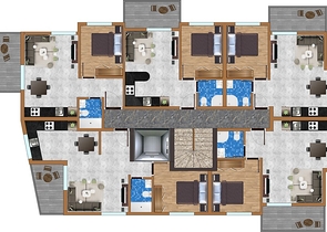 تملك منزل بسعر منافس - مجمع قيد الانشاء -قريب من البحر - في مهموتلار / الانيا